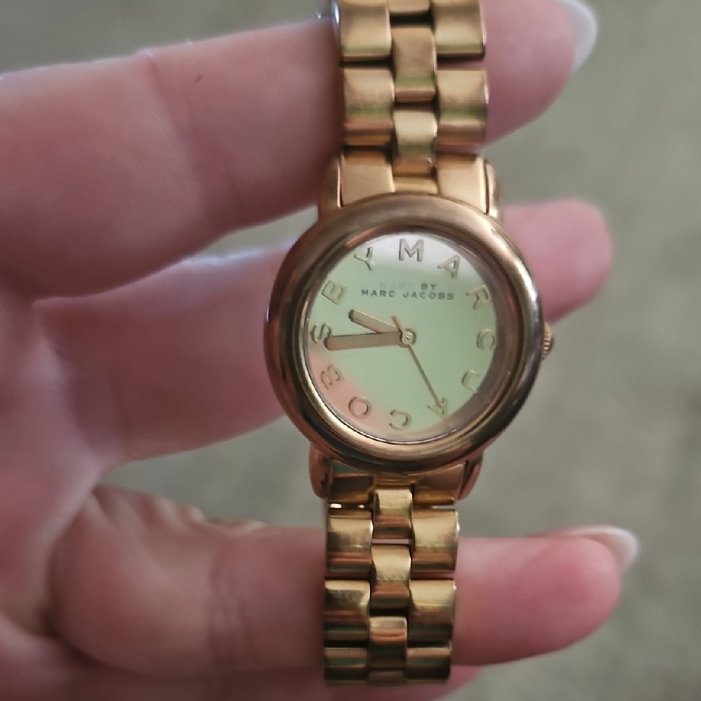 Marc Jacobs Gold Watch with Green Dial